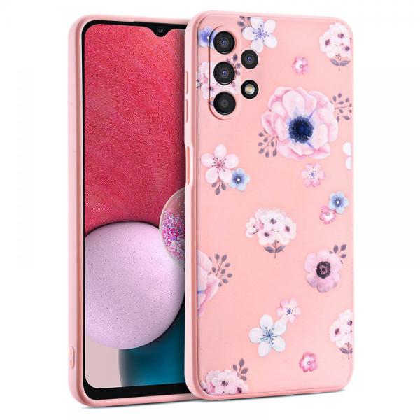 Carcasa Tech-Protect Floral compatibila cu Samsung Galaxy A13 4G Pink