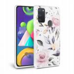 Carcasa Tech-Protect Floral compatibila cu Samsung Galaxy A21s White 2 - lerato.ro