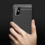 Carcasa TECH-PROTECT TPUCARBON Samsung Galaxy A51 Black 4 - lerato.ro