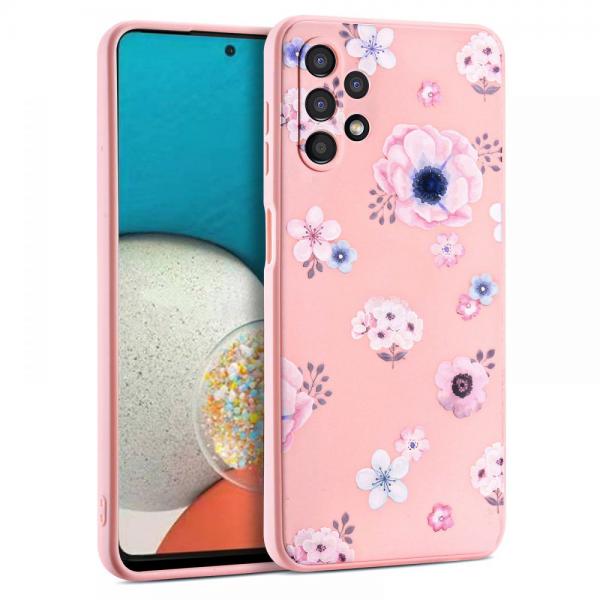 Carcasa Tech-Protect Floral compatibila cu Samsung Galaxy A53 5G Pink 1 - lerato.ro