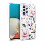 Carcasa Tech-Protect Floral compatibila cu Samsung Galaxy A53 5G White 2 - lerato.ro