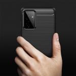 Carcasa TECH-PROTECT TPUCARBON compatibila cu Samsung Galaxy A72 Black