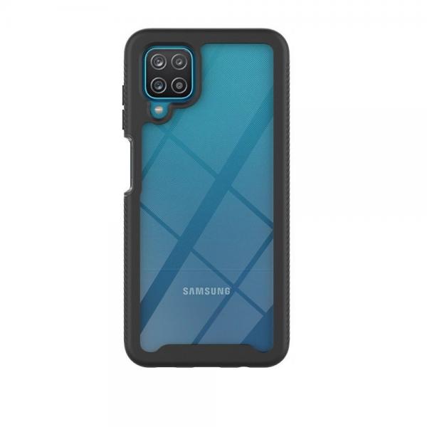 Carcasa 360 grade TECH-PROTECT Defense compatibila cu Samsung Galaxy M12 cu protectie display, Negru