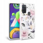 Carcasa Tech-Protect Floral Samsung Galaxy M21 White 2 - lerato.ro