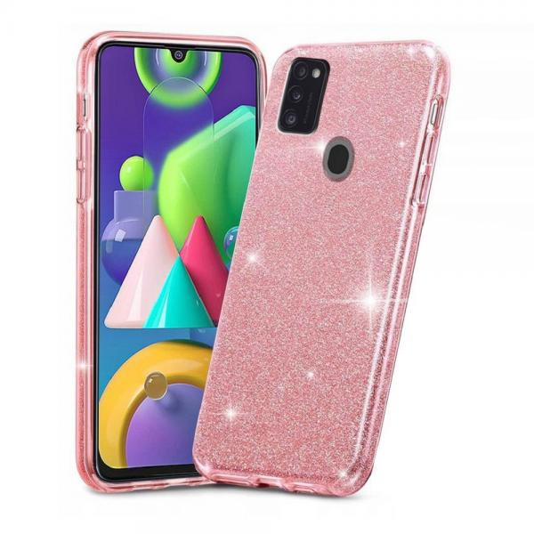 Carcasa TECH-PROTECT Glitter Shine compatibila cu Samsung Galaxy M21 Pink 1 - lerato.ro