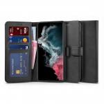 Husa TECH-PROTECT Wallet compatibila cu Samsung Galaxy S22 Ultra Black