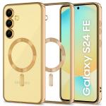 Carcasa TECH-PROTECT MagFlex MagSafe compatibila cu Samsung Galaxy S24 FE Majestic Gold 3 - lerato.ro