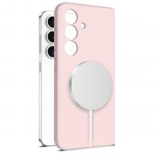 Huse si carcase Samsung Galaxy S25, Carcasa TECH-PROTECT Liquid Silicone MagSafe compatibila cu Samsung Galaxy S25 Pink, lerato.ro