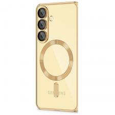 Huse si carcase Samsung Galaxy S25, Carcasa TECH-PROTECT MagFlex MagSafe compatibila cu Samsung Galaxy S25 Shiny Gold, lerato.ro