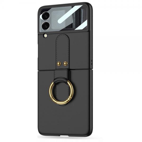 Carcasa TECH-PROTECT Icon Ring compatibila cu Samsung Galaxy Z Flip 4 5G Black 1 - lerato.ro