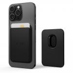 Suport de carduri pentru telefon TECH-PROTECT MagWallet, Compatibil MagSafe, Carbon 2 - lerato.ro