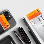 Suport de carduri pentru telefon TECH-PROTECT MagWallet, Compatibil MagSafe, Carbon 6 - lerato.ro