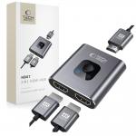 Switch video TECH-PROTECT HB07, 2x HDMI, 4K, 60Hz, Gri 8 - lerato.ro