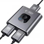 Switch video TECH-PROTECT HB07, 2x HDMI, 4K, 60Hz, Gri 4 - lerato.ro
