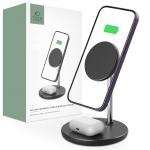 Incarcator Wireless 2 in 1 TECH-PROTECT A21, Magnetic MagSafe, 15W, Cablu USB-C 1m inclus, Negru 3 - lerato.ro