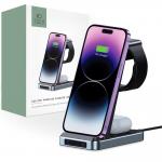 Incarcator Wireless 3 in 1 TECH-PROTECT A26, 15W, Cablu USB-C 1m inclus, Negru 7 - lerato.ro