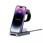Incarcator Wireless 3 in 1 TECH-PROTECT A26, 15W, Cablu USB-C 1m inclus, Negru 3 - lerato.ro