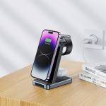 Incarcator Wireless 3 in 1 TECH-PROTECT A26, 15W, Cablu USB-C 1m inclus, Negru 5 - lerato.ro