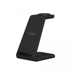 Statie de incarcare pentru dispozitive Android 3 in 1 TECH-PROTECT A36, Wireless Charge, 15W, Cablu USB-C 1m inclus, Negru 2 - lerato.ro
