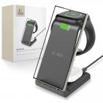Statie de incarcare pentru dispozitive Android 3 in 1 TECH-PROTECT A36, Wireless Charge, 15W, Cablu USB-C 1m inclus, Negru 7 - lerato.ro
