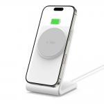 Statie de incarcare 2 in 1 TECH-PROTECT A38 Magnetic, Compatibila MagSafe, Wireless Charge, 15W, Cablu USB-C 1m inclus, Alb 6 - lerato.ro