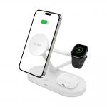 Statie de incarcare 3 in 1 TECH-PROTECT A41 Magnetic, Compatibila MagSafe, Wireless Charge, 15W, Cablu USB-C 1m inclus, Alb 5 - lerato.ro