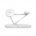 Statie de incarcare 3 in 1 TECH-PROTECT A41 Magnetic, Compatibila MagSafe, Wireless Charge, 15W, Cablu USB-C 1m inclus, Alb 4 - lerato.ro