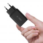 Incarcator retea TECH-PROTECT NC45W GaN, 2x USB-C, Power Delivery 45W, Negru 4 - lerato.ro