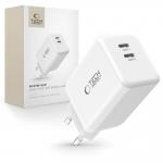 Incarcator retea TECH-PROTECT NC45W GaN, 2x USB-C, Power Delivery 45W, Alb 7 - lerato.ro