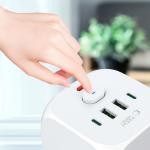 Priza alimentare TECH-PROTECT PCL3X4, 3x AC, 2x USB, 2x USB-C, Alb 5 - lerato.ro