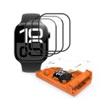 Set 3 folii protectie Tech-Protect Supreme Set Flex Plus compatibile cu Apple Watch 12 (42 mm), Negru 3 - lerato.ro