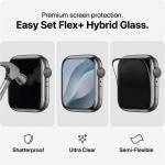 Set 3 folii protectie Tech-Protect Supreme Set Flex Plus compatibile cu Apple Watch 12 (42 mm), Negru 4 - lerato.ro