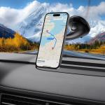 Suport auto Tech-Protect N56 Magnetic, Dashboard UNRG/Air Vent Mount, Compatibil MagSafe, Rotire 360 grade, Negru 5 - lerato.ro