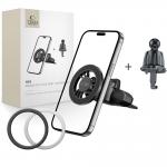Suport auto universal Tech-Protect N56, Magnetic MagSafe, CD Slot/Air Vent Mount, Rotire 360 grade, Negru 9 - lerato.ro