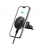 Suport auto Tech-Protect MM15W-V5 Magnetic 2 in 1, Compatibil MagSafe, CD Slot/Air Vent Mount, Incarcare Wireless 15W, Cablu USB-C 1m inclus, Negru 10 - lerato.ro