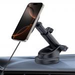 Suport auto Tech-Protect MM15W-V6 Magnetic 2 in 1, Compatibil MagSafe, Dashboard/Air Vent Mount, Incarcare Wireless 15W, Cablu USB-C 1m inclus, Negru 4 - lerato.ro