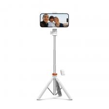 Selfie stick Wireless cu trepied Tech-Protect L03S, Bluetooth, Telecomanda, Alb