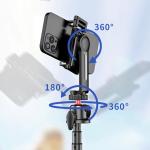 Selfie stick Wireless cu trepied Tech-Protect L07S, Flexibil, Bluetooth, Telecomanda, Negru 7 - lerato.ro