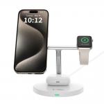 Statie de incarcare 3 in 1 TECH-PROTECT A35 Magnetic, Compatibila MagSafe, Wireless Charge, 15W, Cablu USB-C 1m inclus, Alb 7 - lerato.ro