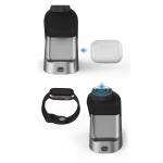 Statie de incarcare 3 in 1 TECH-PROTECT H18, Wireless Quick Charge, 15W, Cablu USB-C 1m inclus, Negru