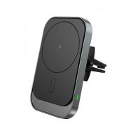 Suport auto Tech-Protect CW19 Magnetic, AirVent Mount, compatibil MagSafe, incarcare wireless, rotire 360 grade, cablu USB-C inclus, Negru