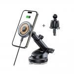 Suport auto Tech-Protect V5 Magnetic 2 in 1, Compatibil MagSafe, Dashboard/Air Vent Mount, 15W, Cablu USB-C 1m inclus, Negru 4 - lerato.ro