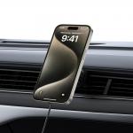 Suport auto Tech-Protect V5 Magnetic 2 in 1, Compatibil MagSafe, Dashboard/Air Vent Mount, 15W, Cablu USB-C 1m inclus, Negru 6 - lerato.ro
