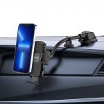 Suport auto universal Tech-Protect V3 Long Arm, Dashboard / Windshield Mount, Rotire 360 grade, Negru