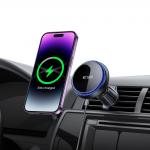 Suport auto Tech-Protect V4 Magnetic, Air Vent Mount, Compatibil MagSafe, Incarcare wireless 15W, Cablu USB-C 1m inclus, Negru 8 - lerato.ro