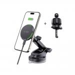 Suport auto Tech-Protect V7 Magnetic 2 in 1, Compatibil MagSafe, Dashboard/Air Vent Mount, 15W, Cablu USB-C 1m inclus, Negru 9 - lerato.ro