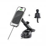 Suport auto Tech-Protect V9 Magnetic 2 in 1, Compatibil MagSafe, Dashboard/Air Vent Mount, Incarcare Wireless 15W, Cablu USB-C 1m inclus, Negru 7 - lerato.ro