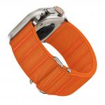 Curea Tech Protect Nylon Slip compatibila cu Apple Watch 6/7/8/9/10/SE/Ultra 1/2, 44/45/46/49mm, Portocaliu 4 - lerato.ro