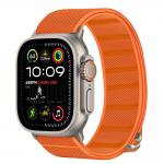 Curea Tech Protect Nylon Slip compatibila cu Apple Watch 6/7/8/9/10/SE/Ultra 1/2, 44/45/46/49mm, Portocaliu 5 - lerato.ro