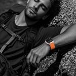 Curea Tech Protect Nylon Slip compatibila cu Apple Watch 6/7/8/9/10/SE/Ultra 1/2, 44/45/46/49mm, Portocaliu 7 - lerato.ro